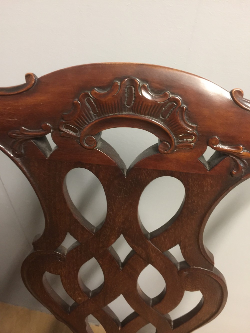 Set of six mahogany Chippendale style dining  chairs View VI