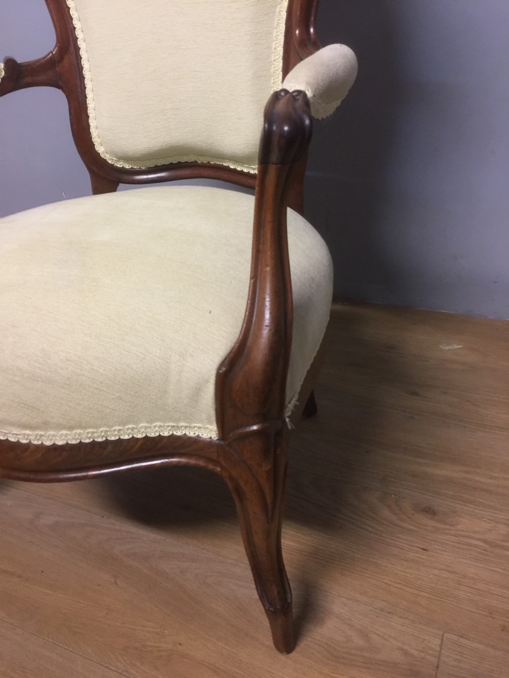 Nineteenth century walnut French style armchair View III
