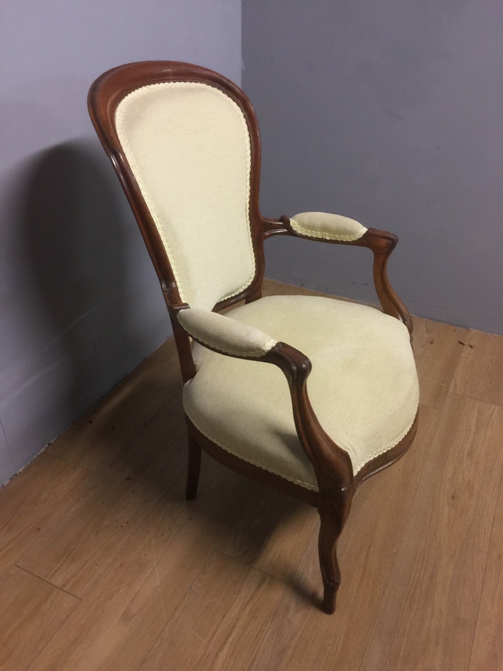 Nineteenth century walnut French style armchair View VI
