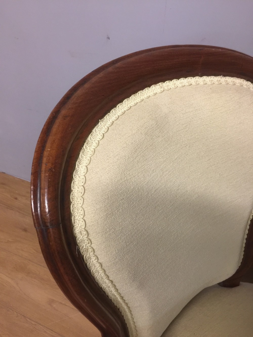 Nineteenth century walnut French style armchair View IX