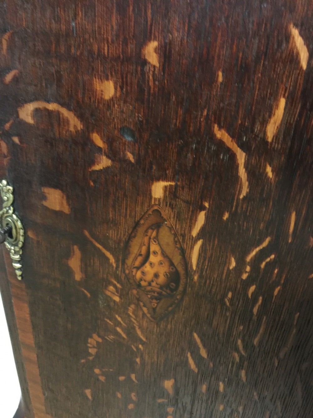 Georgian eight day oak faded long case clock. Working  View VI