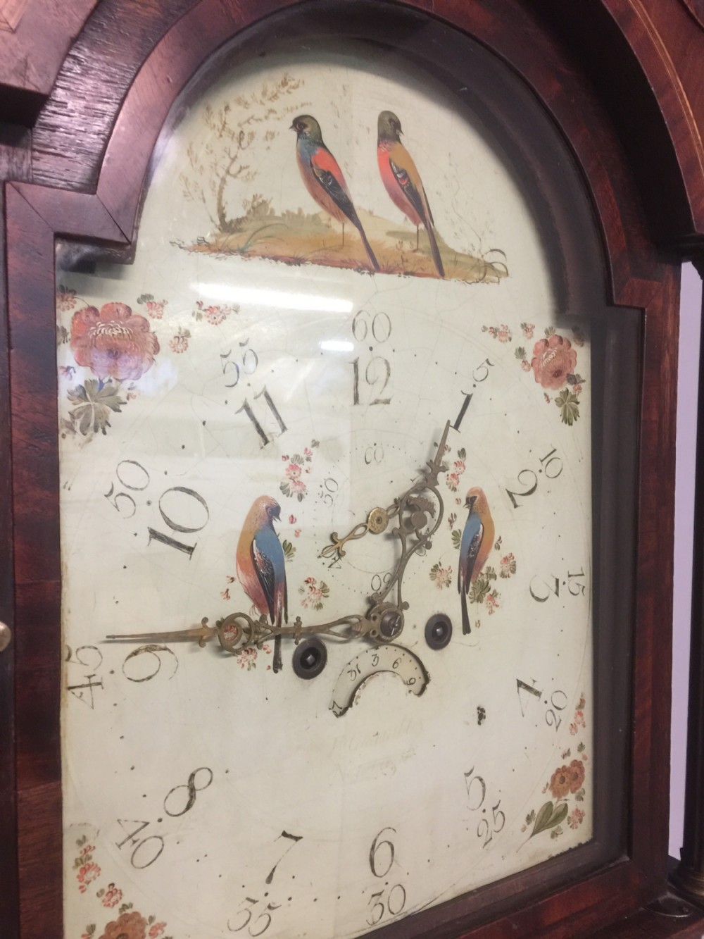 Georgian eight day oak faded long case clock. Working  View VII