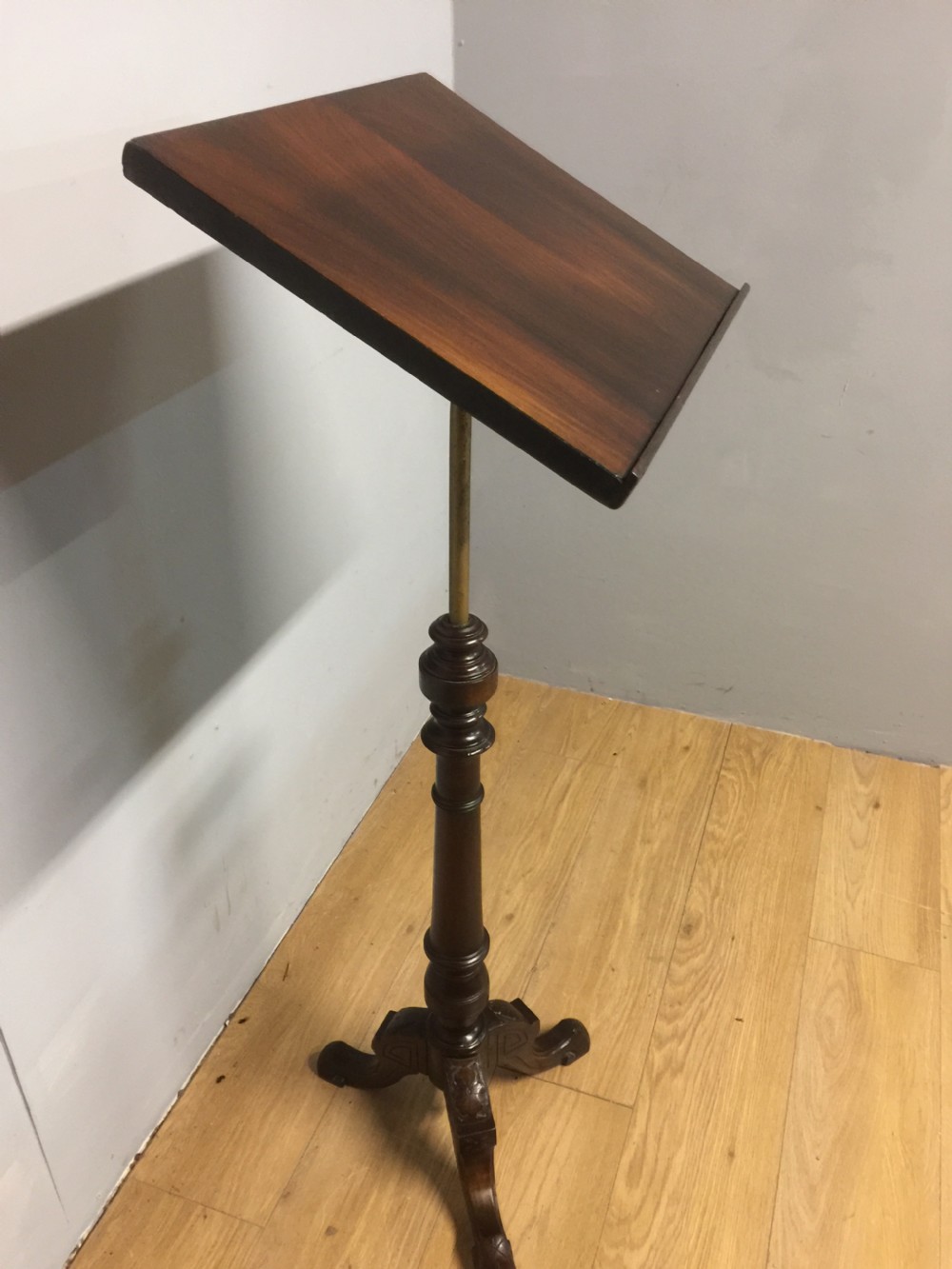 Nineteenth century adjustable lecturn on a tripod base  View VI