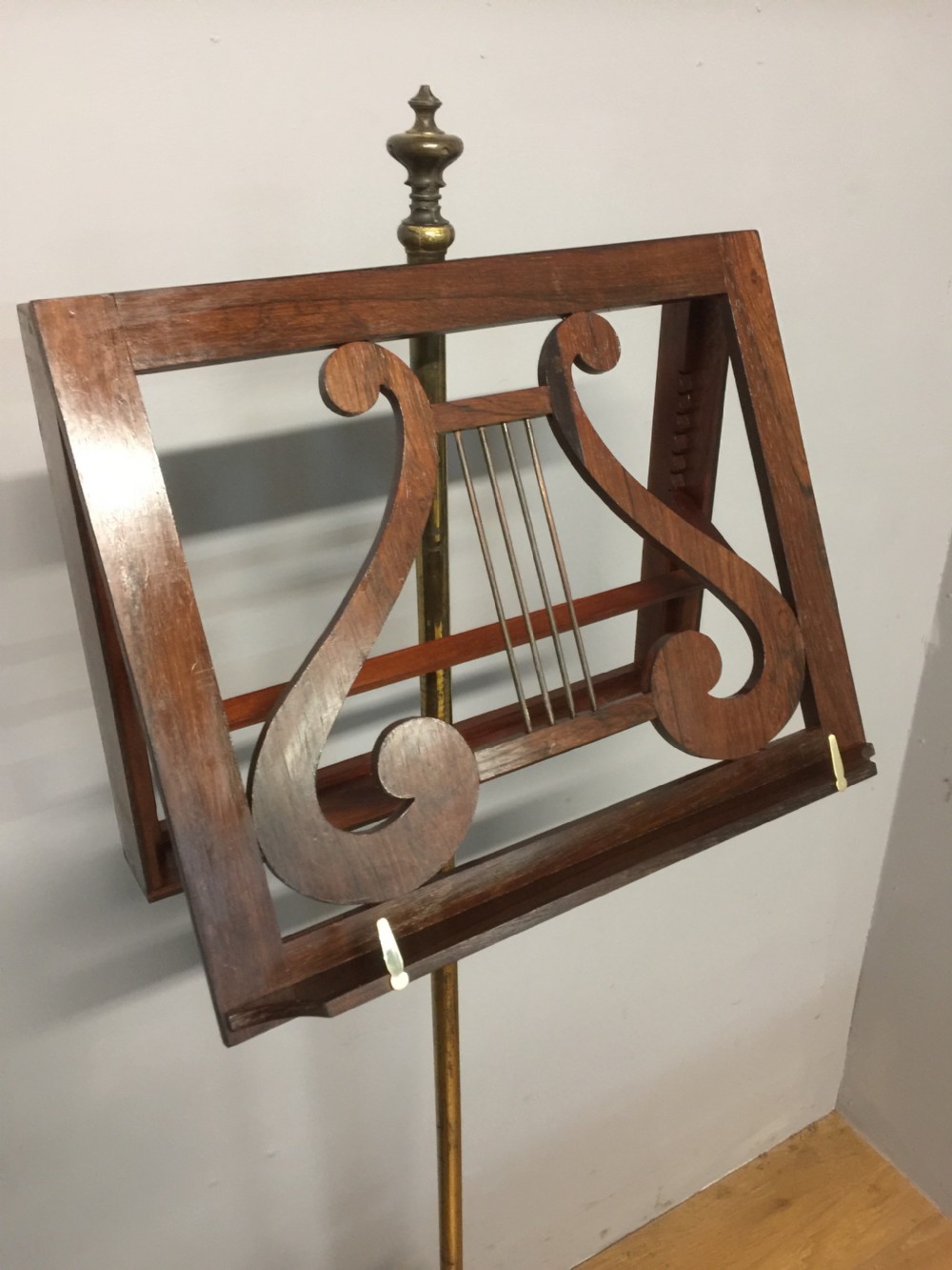 Nineteenth century rosewood music stand  View II