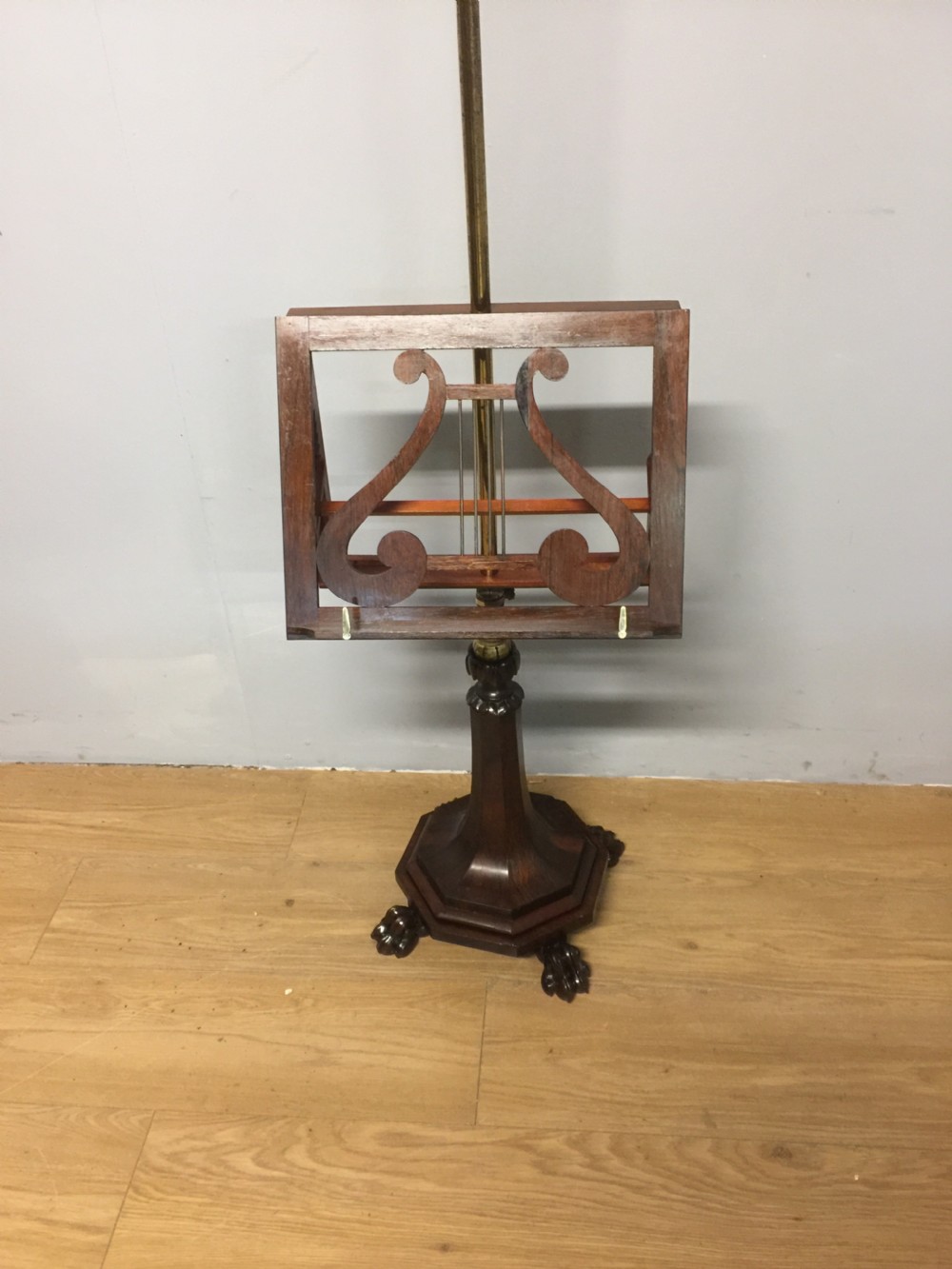 Nineteenth century rosewood music stand  View VIII