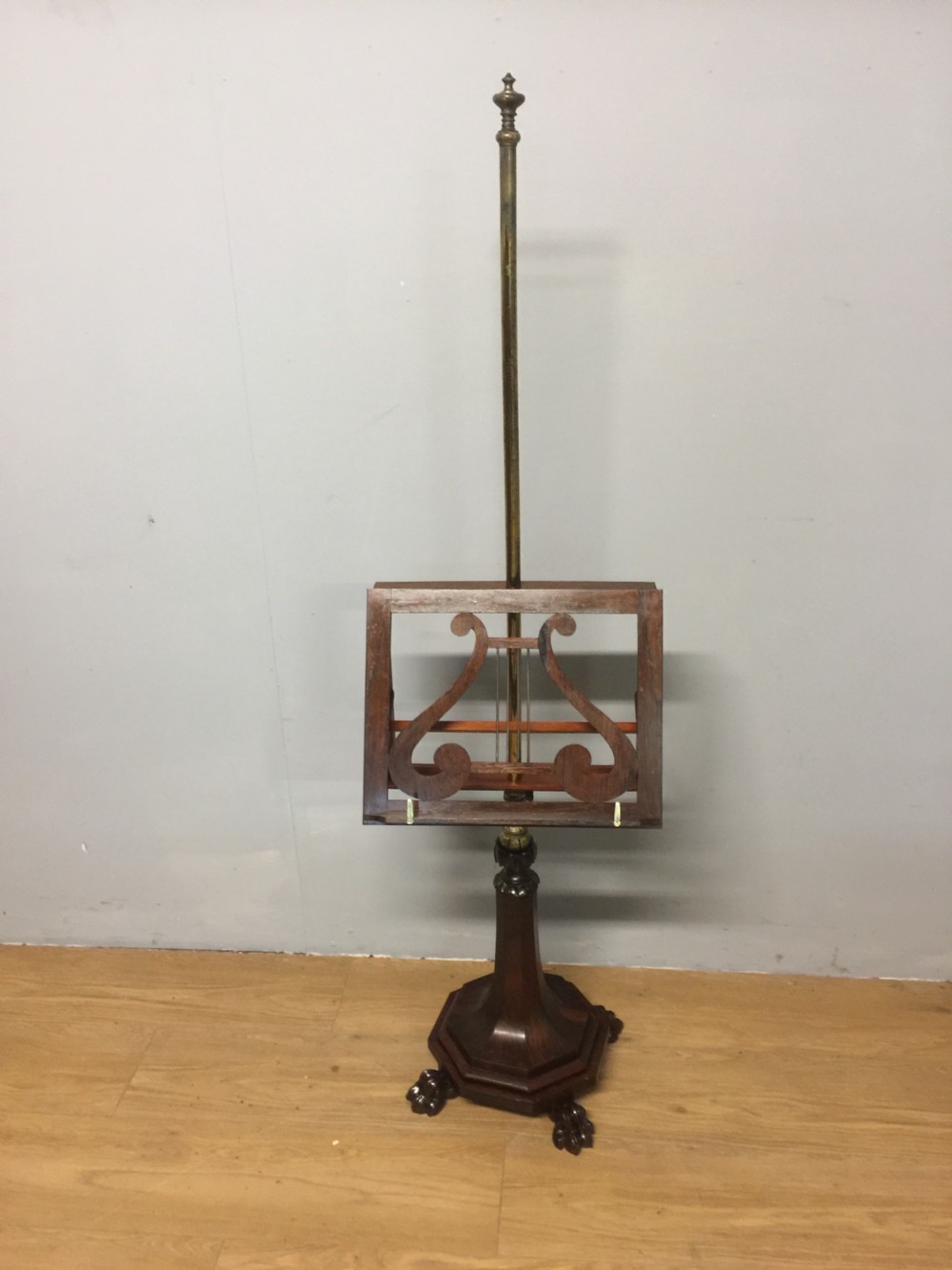 Nineteenth century rosewood music stand  View IX