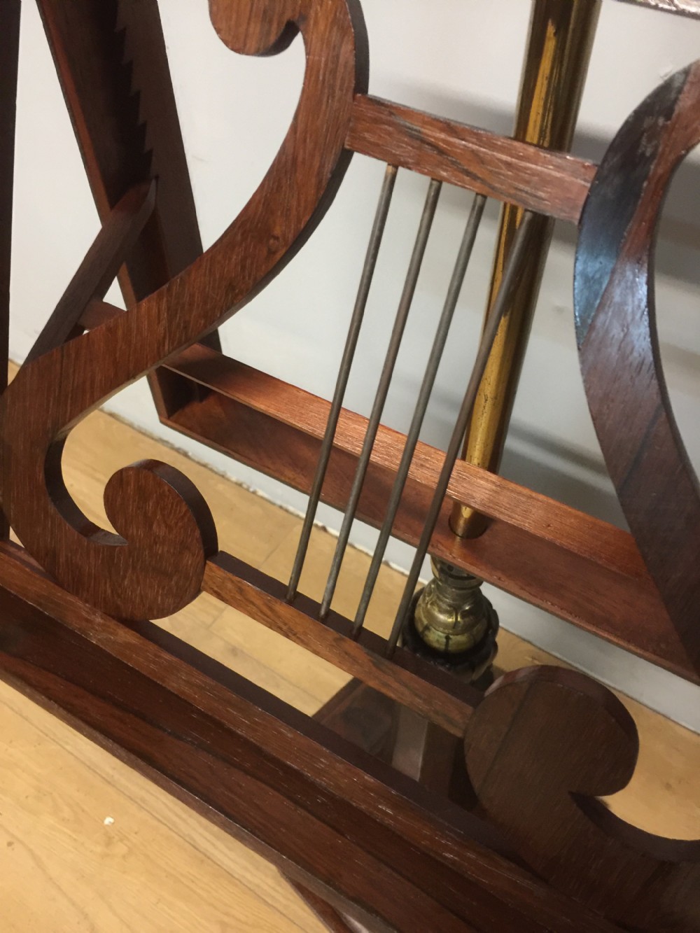 Nineteenth century rosewood music stand  View X