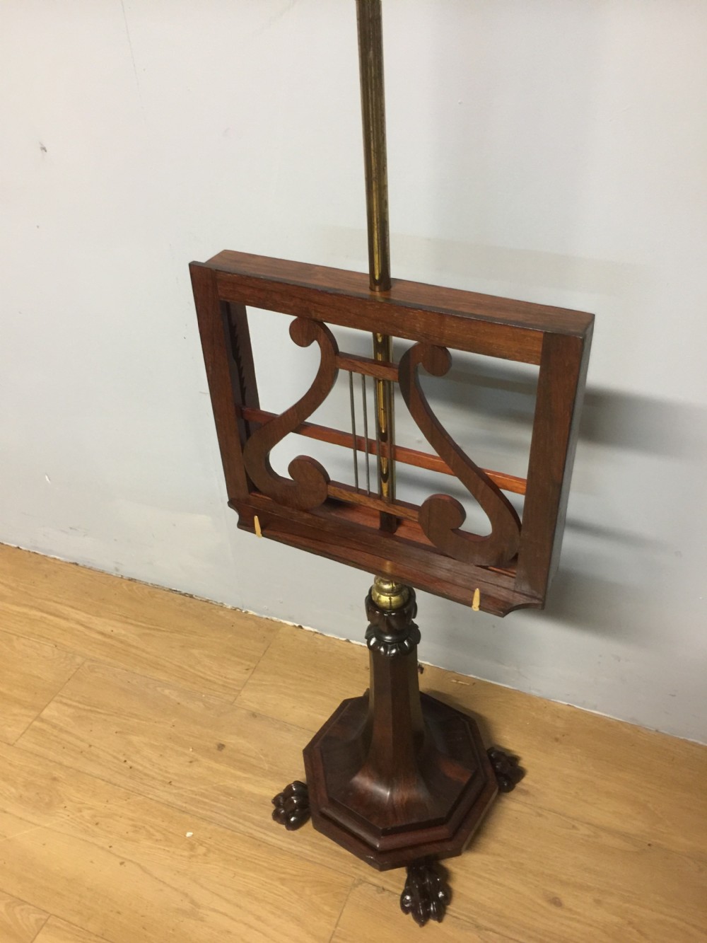 Nineteenth century rosewood music stand  View XI