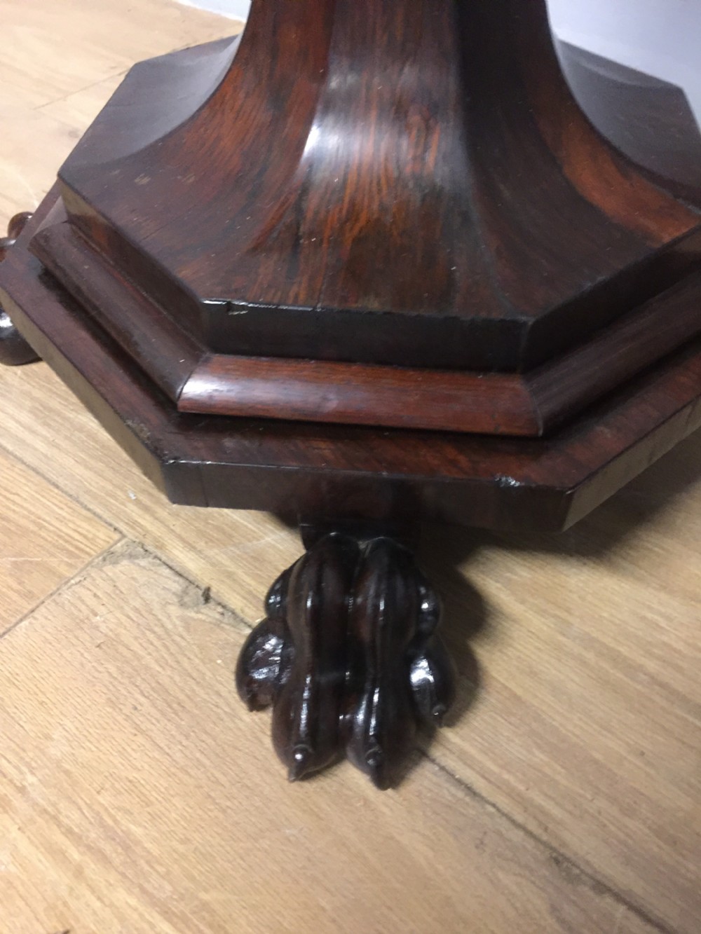 Nineteenth century rosewood music stand  View XII