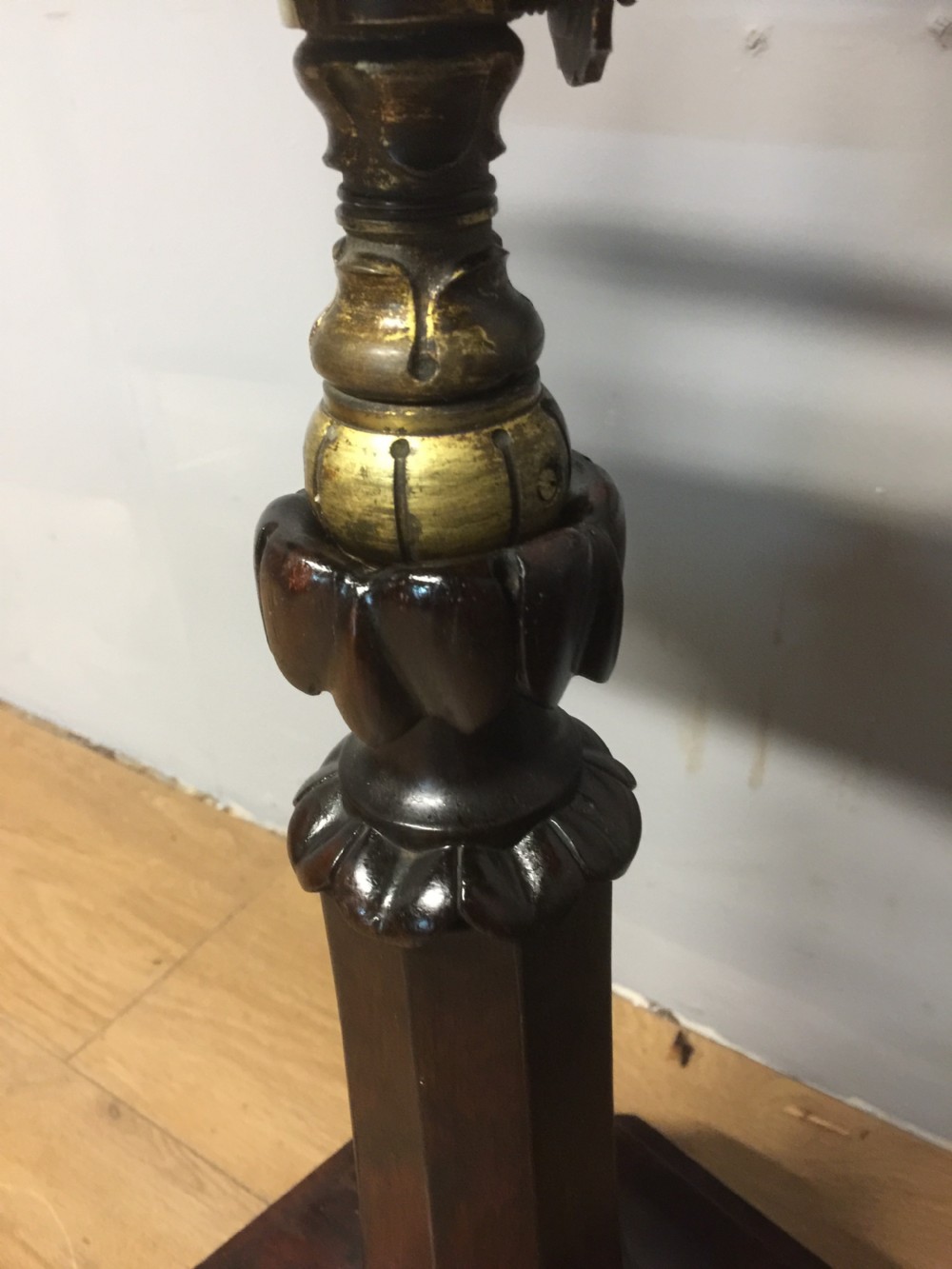 Nineteenth century rosewood music stand  View XIII