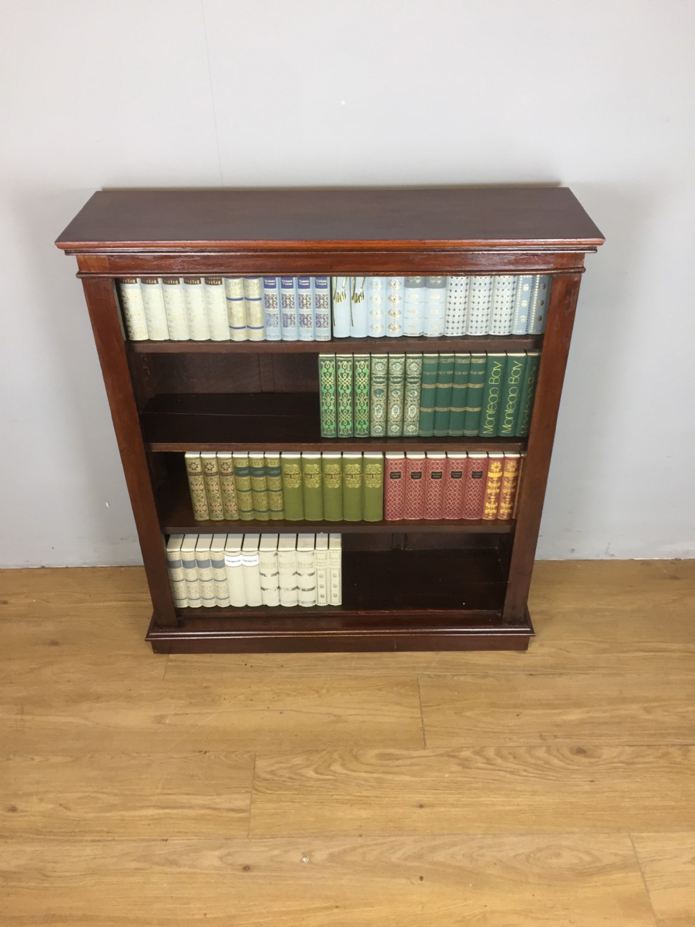 Nineteenth century mahogany freestanding open bookcase  View II