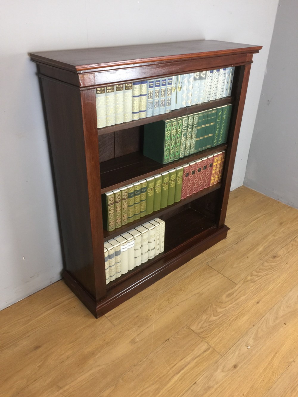 Nineteenth century mahogany freestanding open bookcase  View III