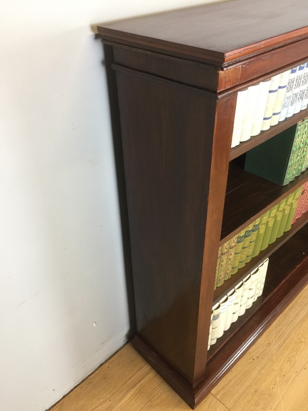 Nineteenth century mahogany freestanding open bookcase  View X
