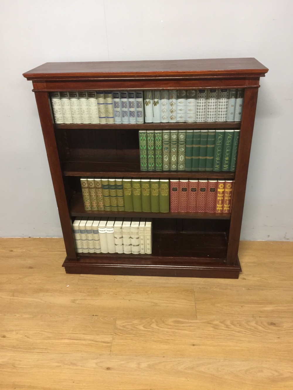 Nineteenth century mahogany freestanding open bookcase  View XI