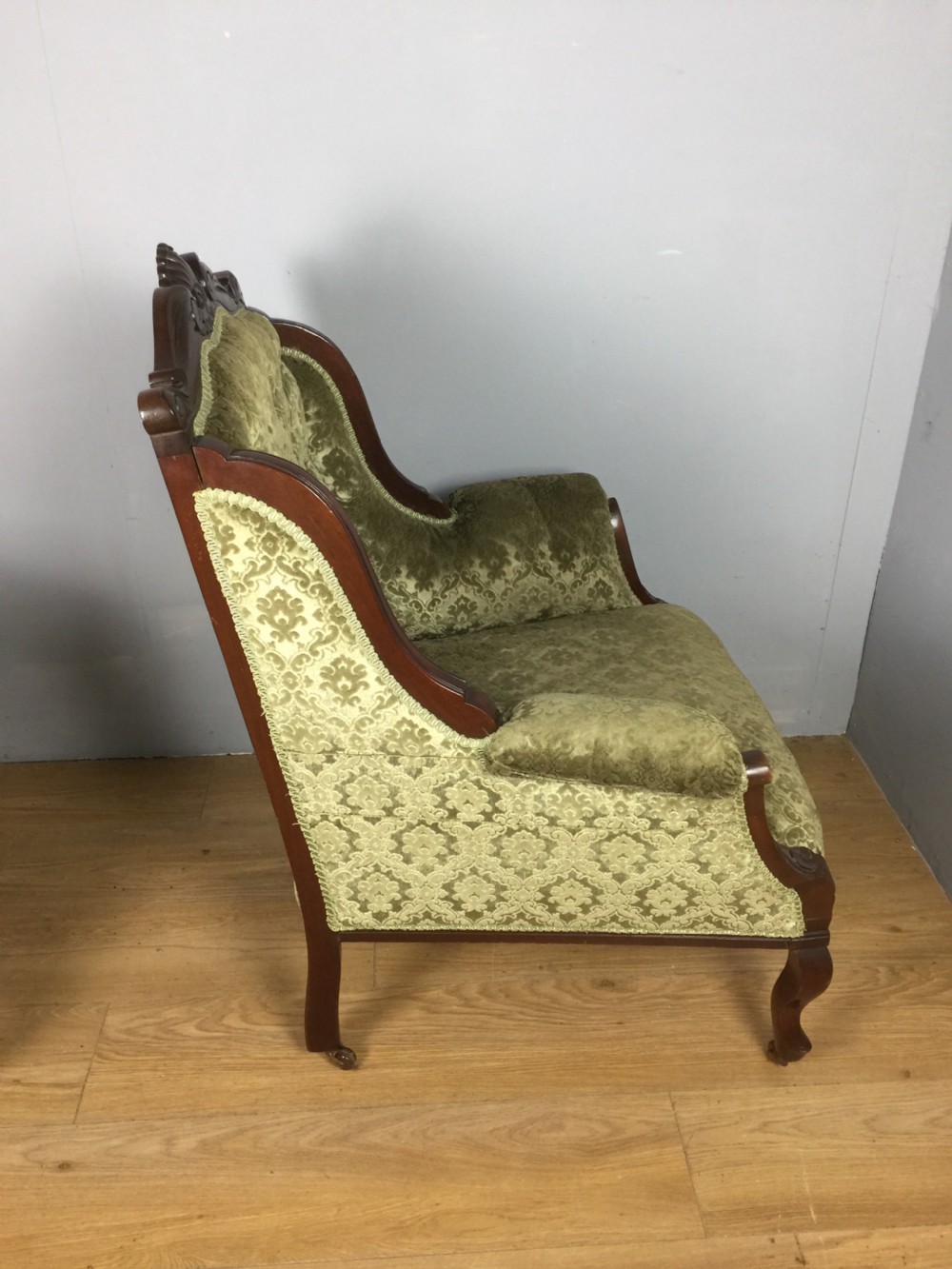 Pair of late nineteenth century mahogany framed empire style armchairs  View VIII