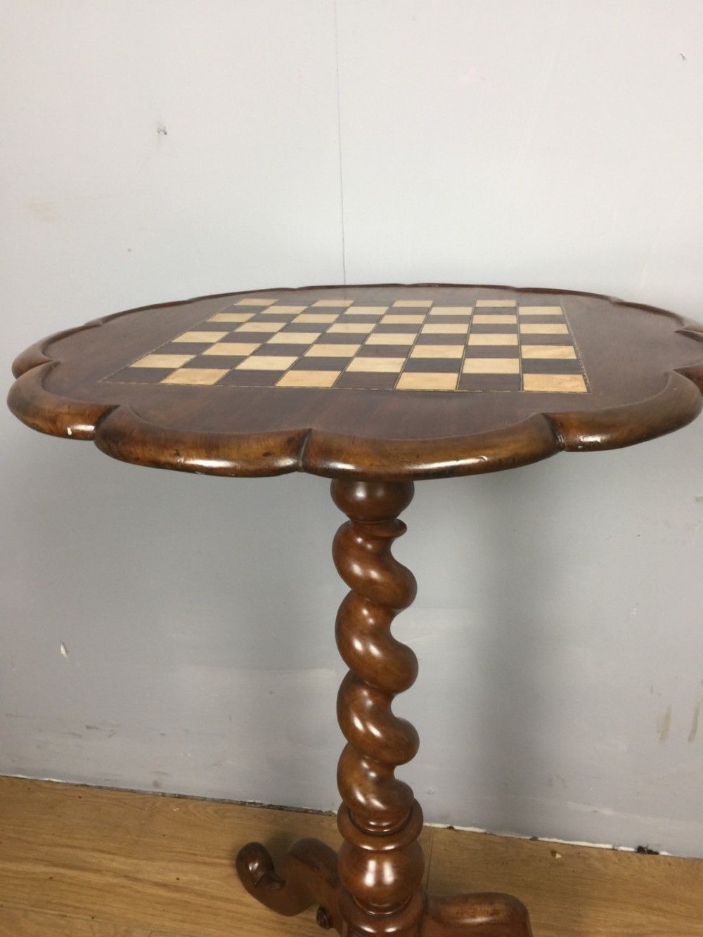 Nineteenth century mahogany games table  View V