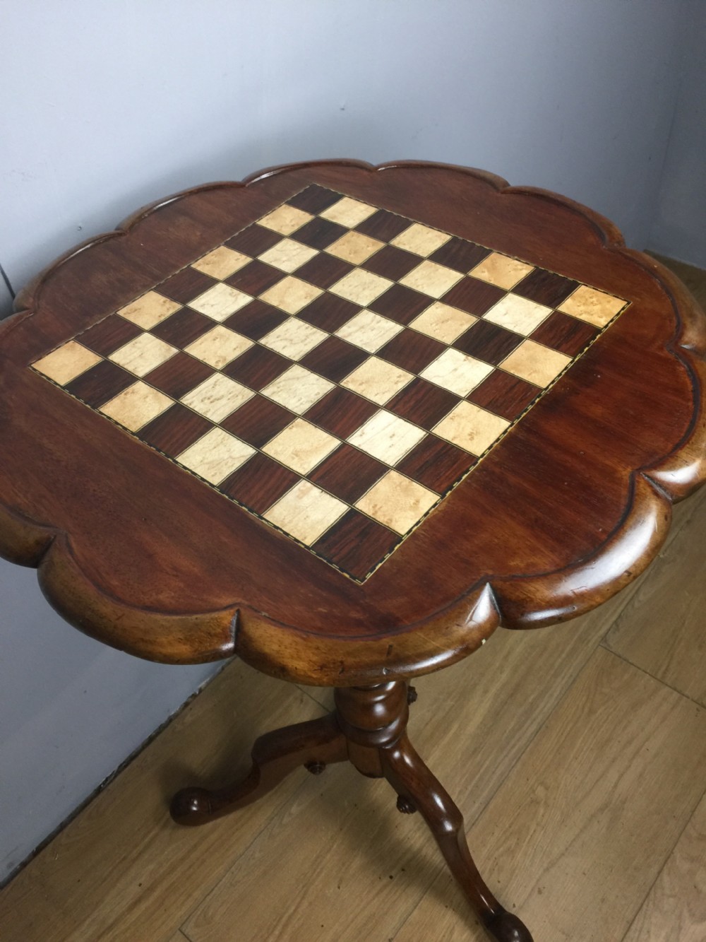 Nineteenth century mahogany games table  View VIII