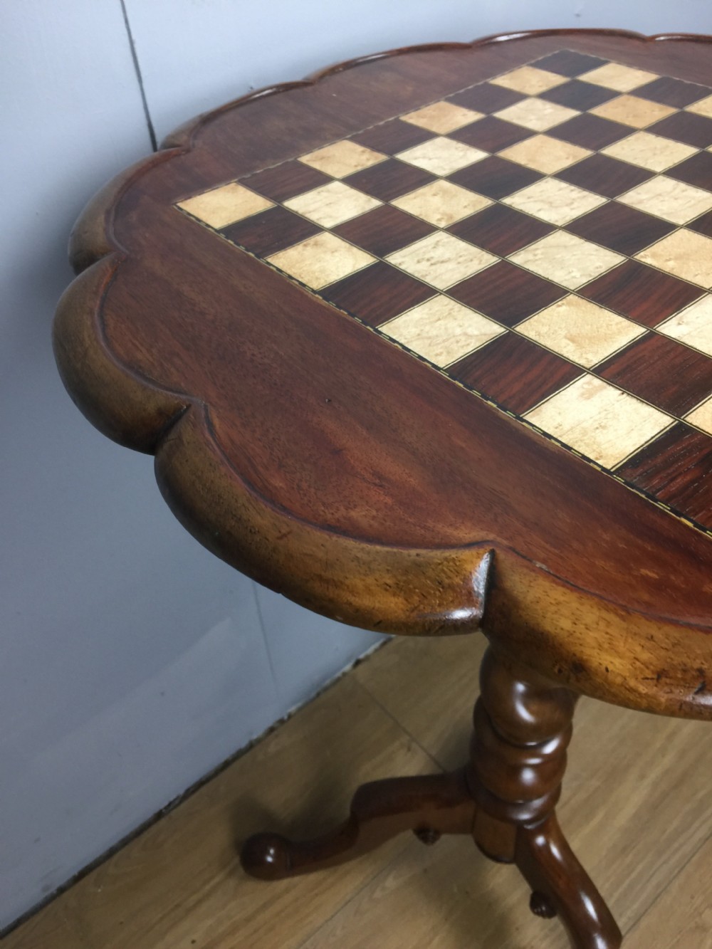 Nineteenth century mahogany games table  View IX