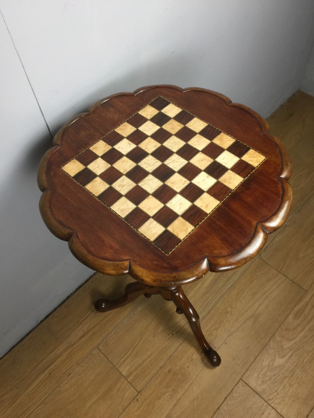 Nineteenth century mahogany games table  View X