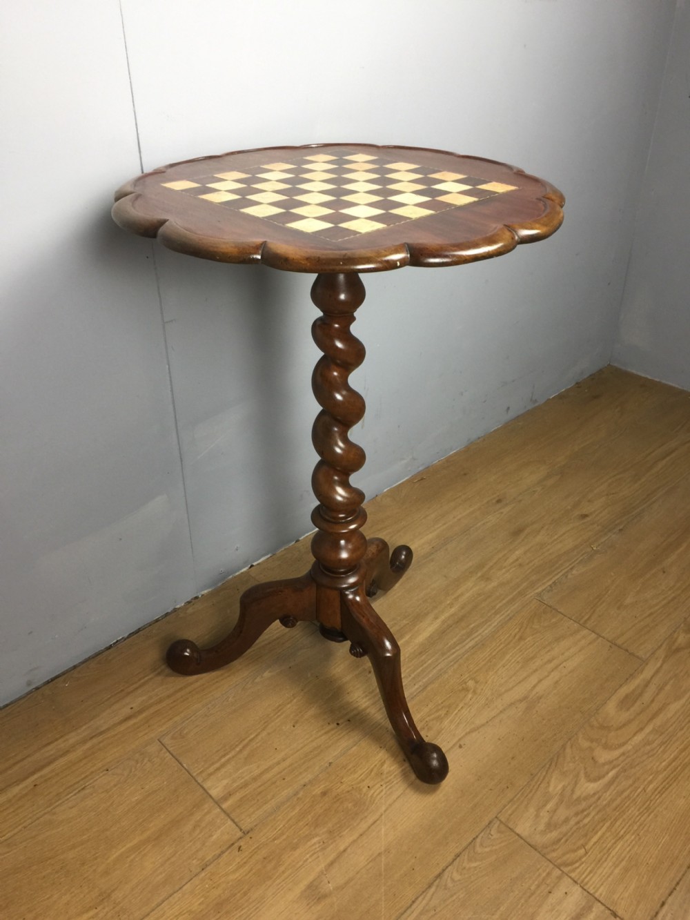 Nineteenth century mahogany games table  View XI