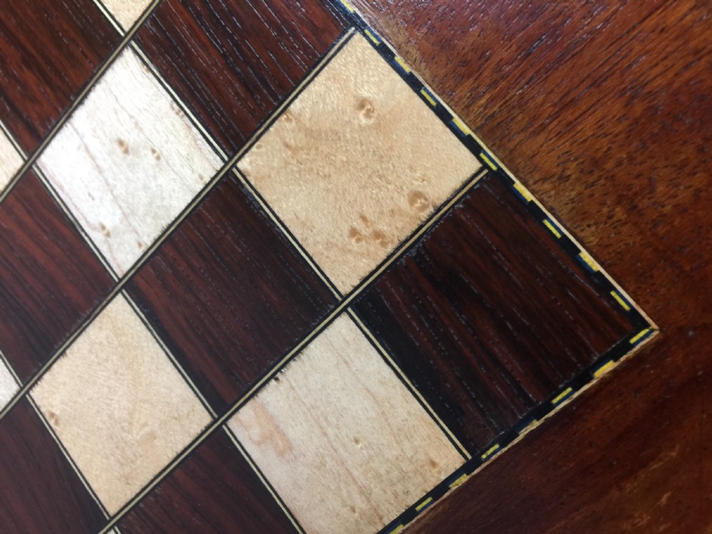 Nineteenth century mahogany games table  View XIII