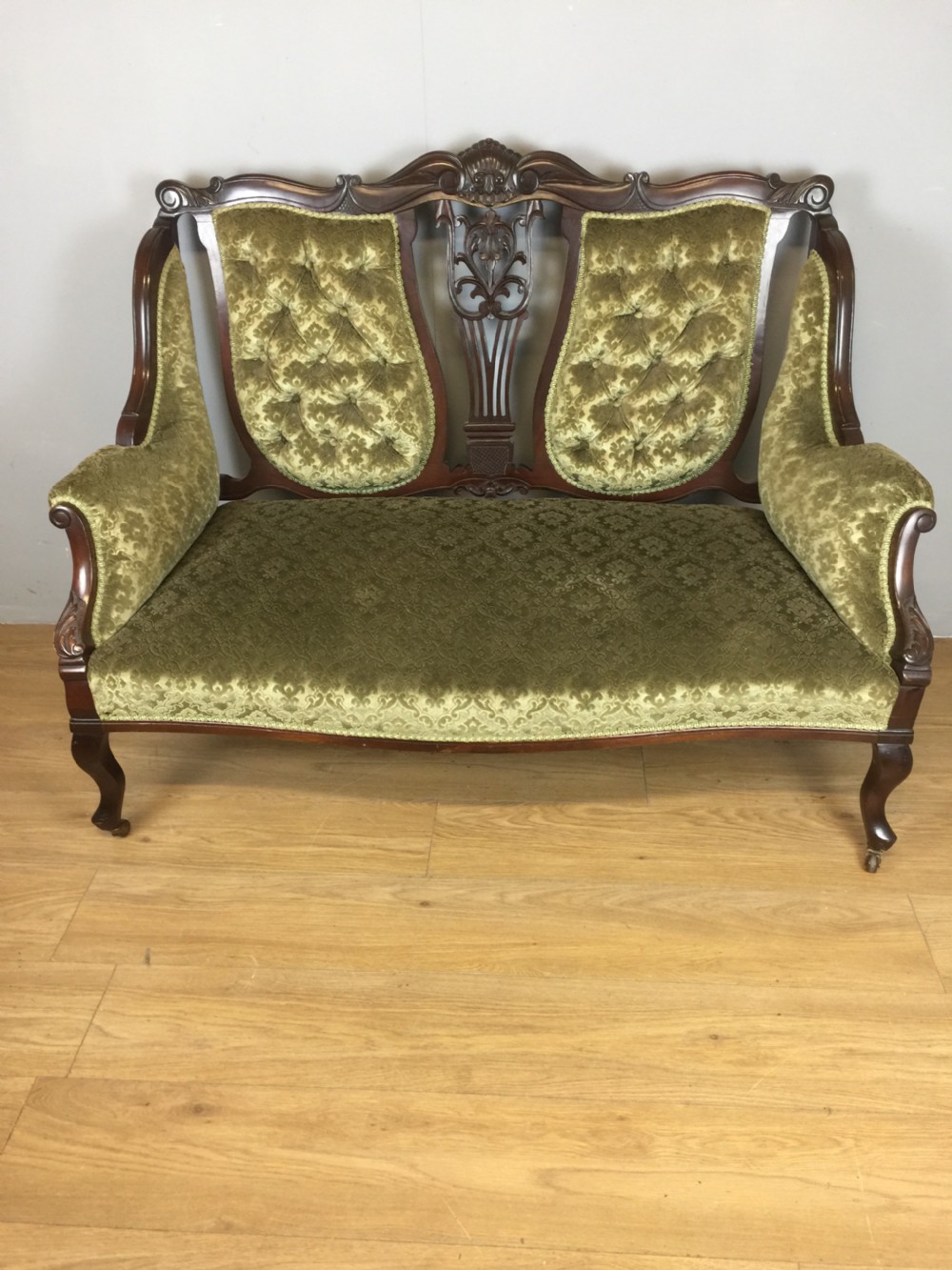 Nineteenth century carved mahogany empire style sofa 