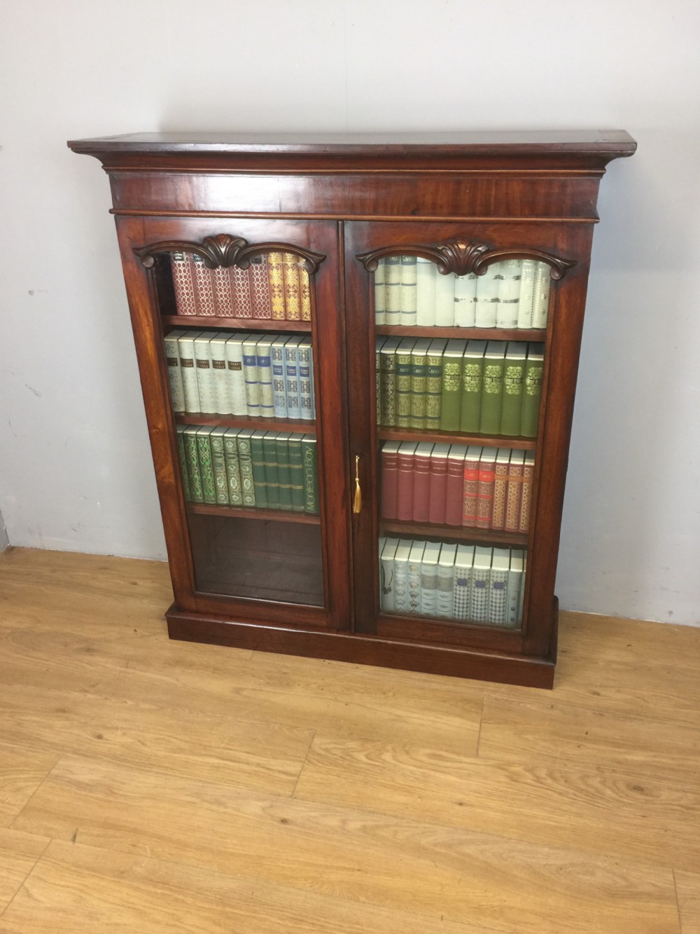 Nineteenth century freestanding two door mahogany bookcase 