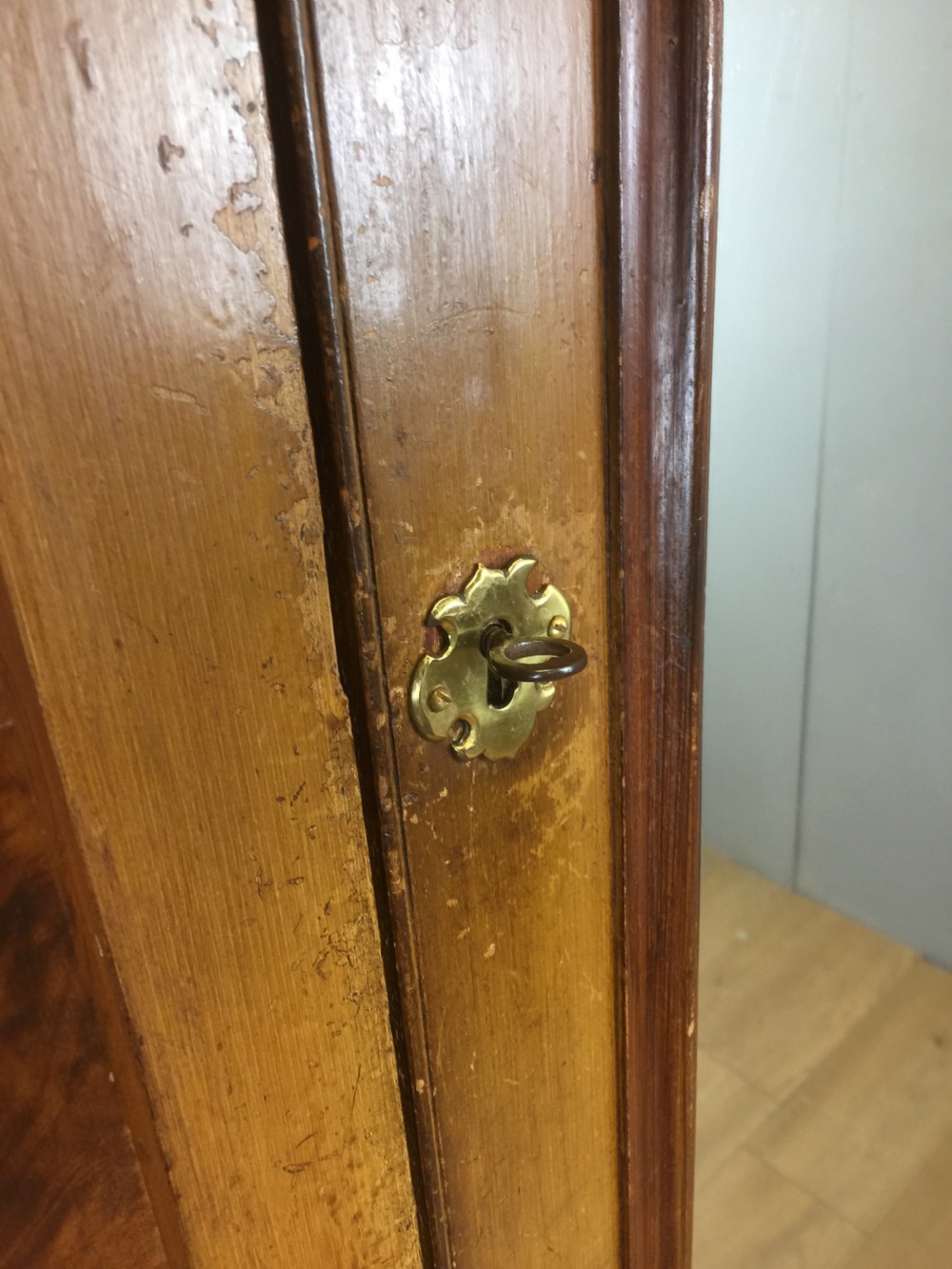 Nineteenth century scumbled pine Wardrobe  View IV