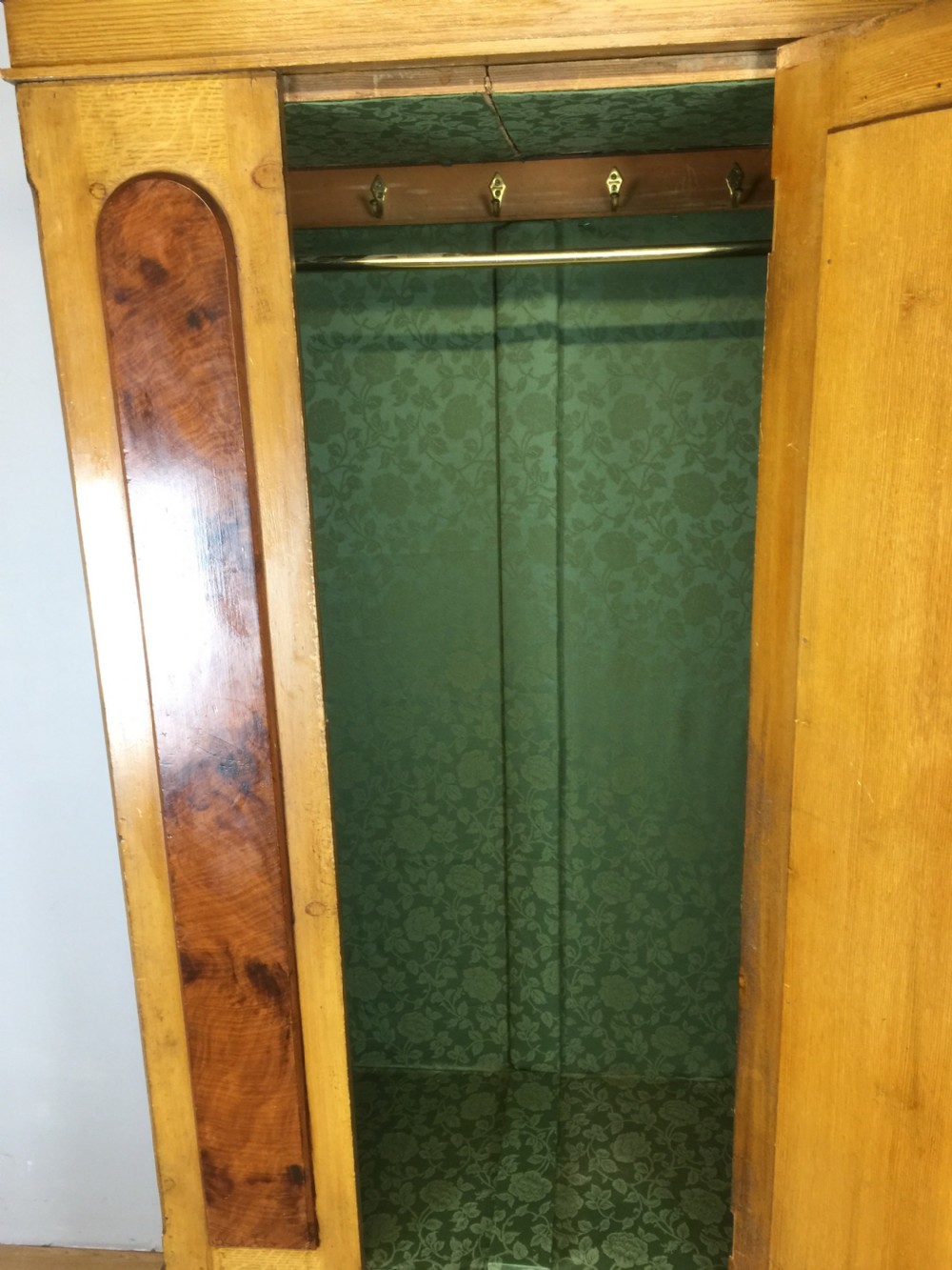 Nineteenth century scumbled pine Wardrobe  View VI