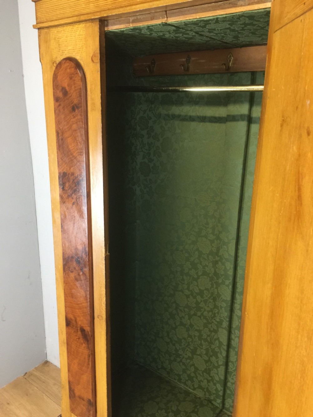 Nineteenth century scumbled pine Wardrobe  View VII