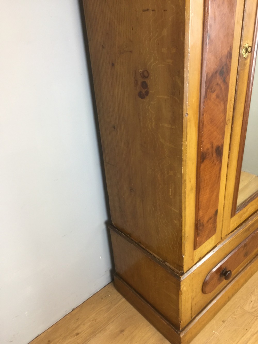 Nineteenth century scumbled pine Wardrobe  View IX