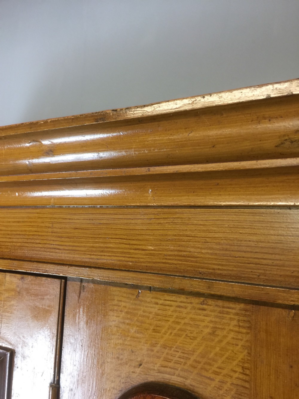 Nineteenth century scumbled pine Wardrobe  View XII