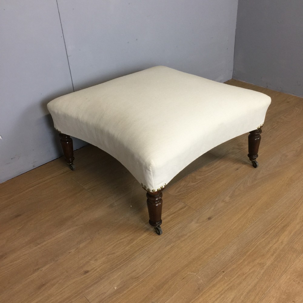Nineteenth century concave sided country house foot stool 