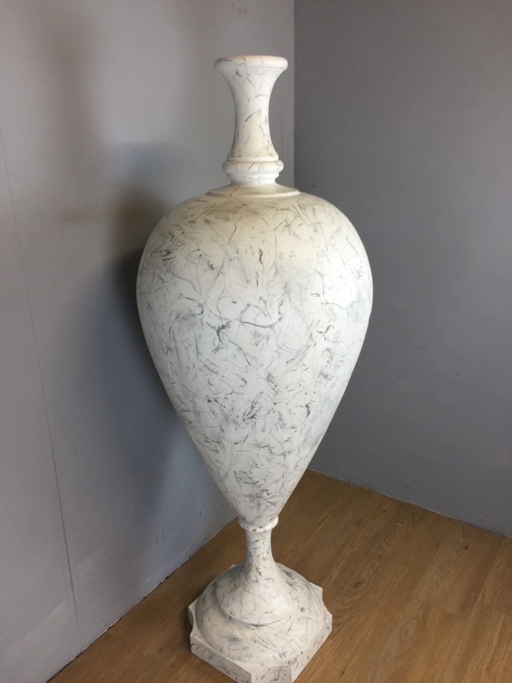 Large country house wooden faux marble urn  View VI