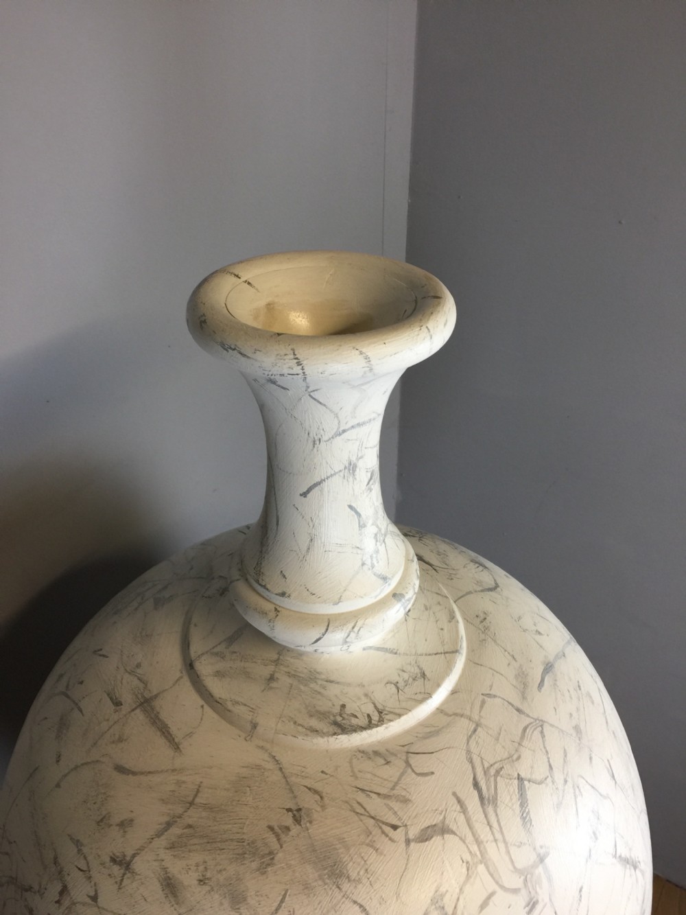 Large country house wooden faux marble urn  View VII