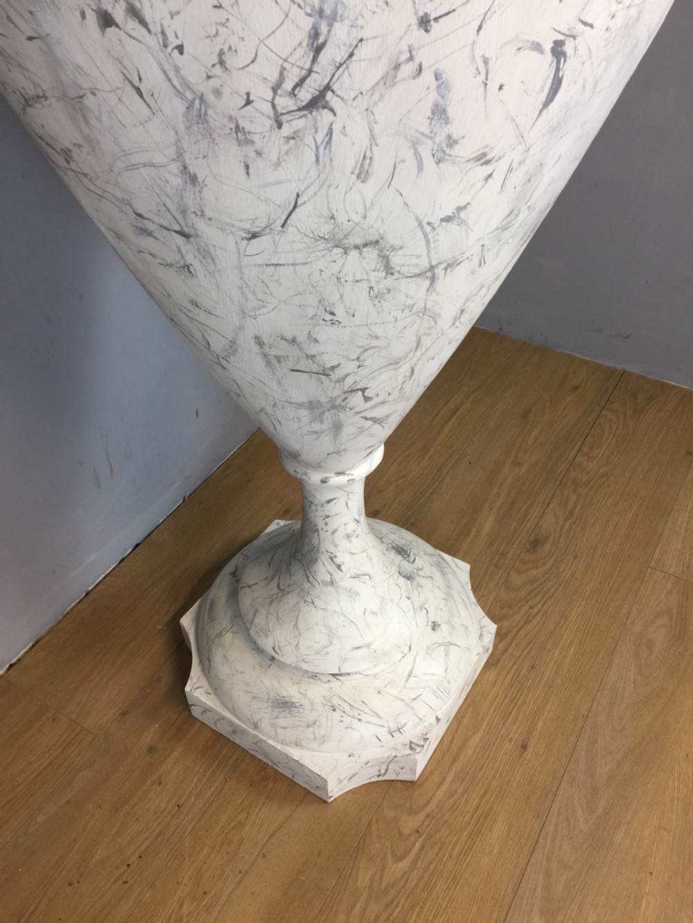 Large country house wooden faux marble urn  View VIII