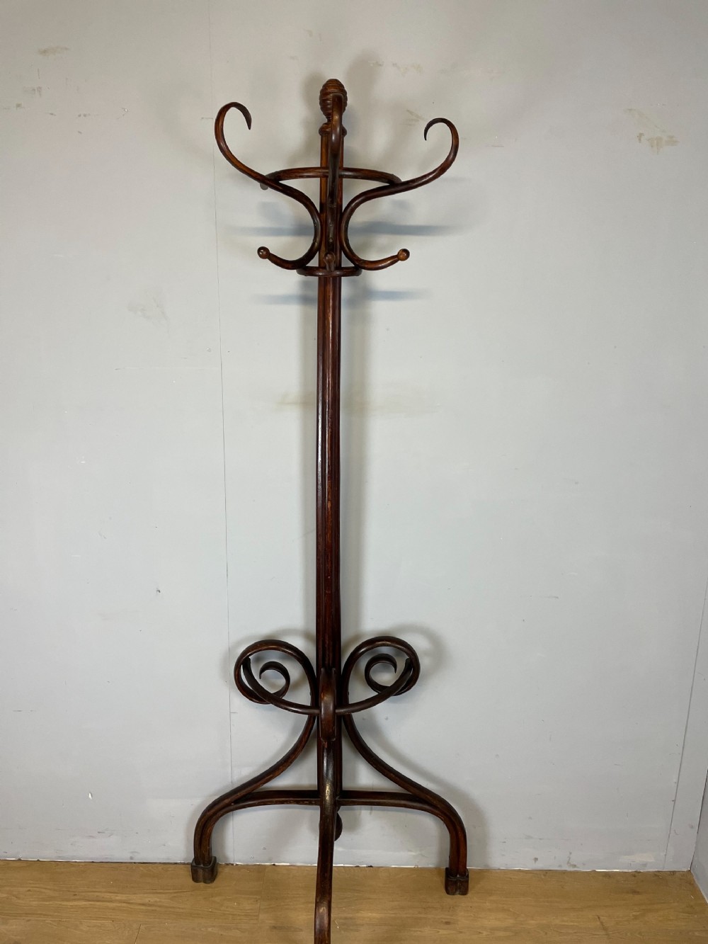 Nineteenth century half round bentwood hat stand Excellent quality