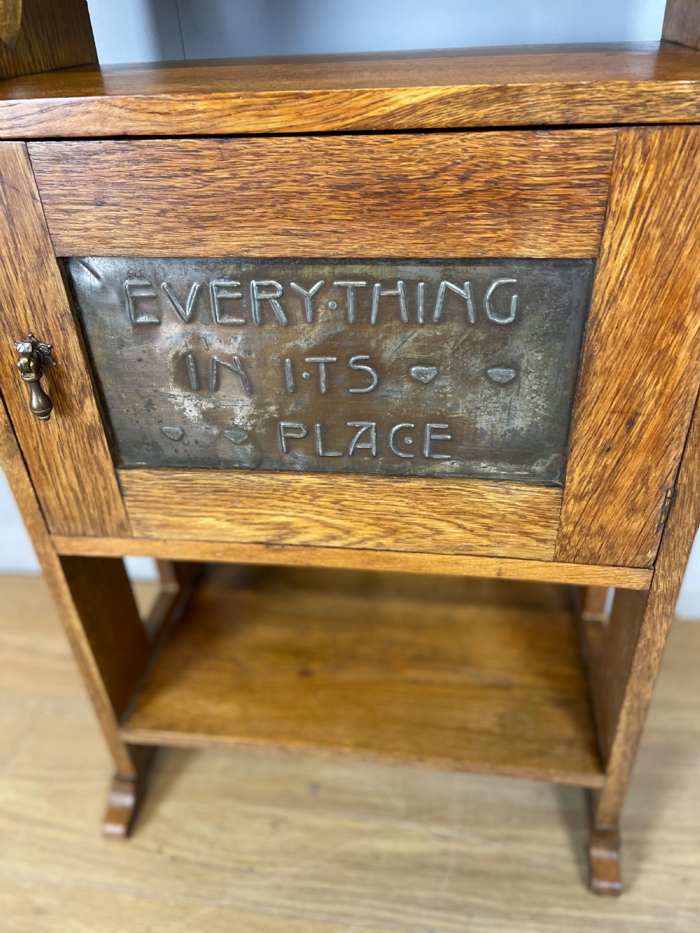 Rare Oak Arts and Crafts side cabinet View II