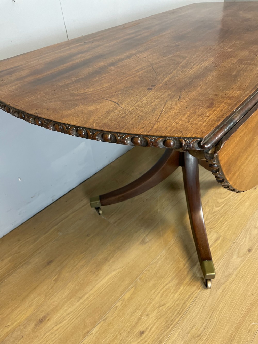 Regency mahogany circular drop leaf dining table  View VI