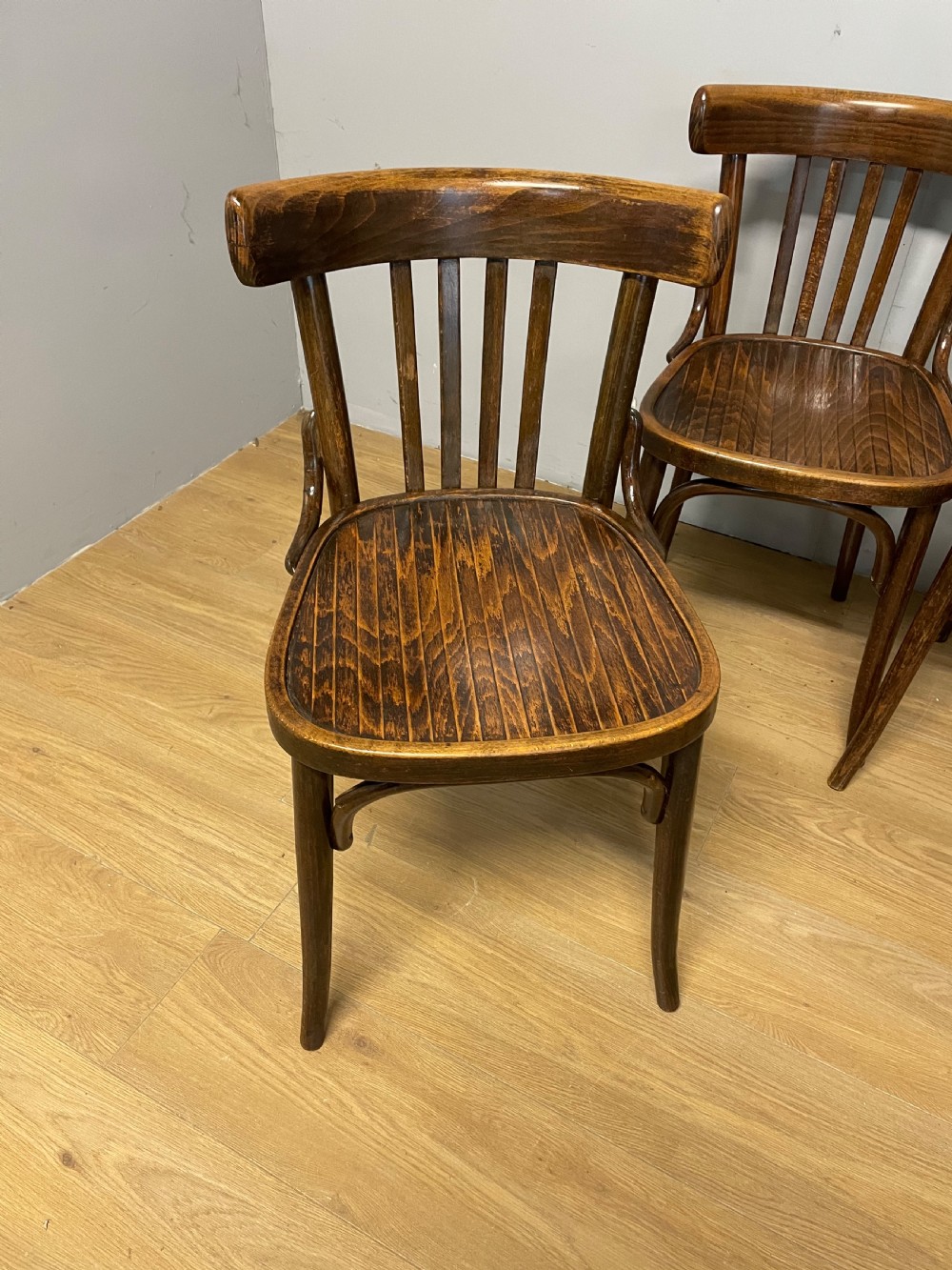 Set of four bentwood cafe chairs  View II