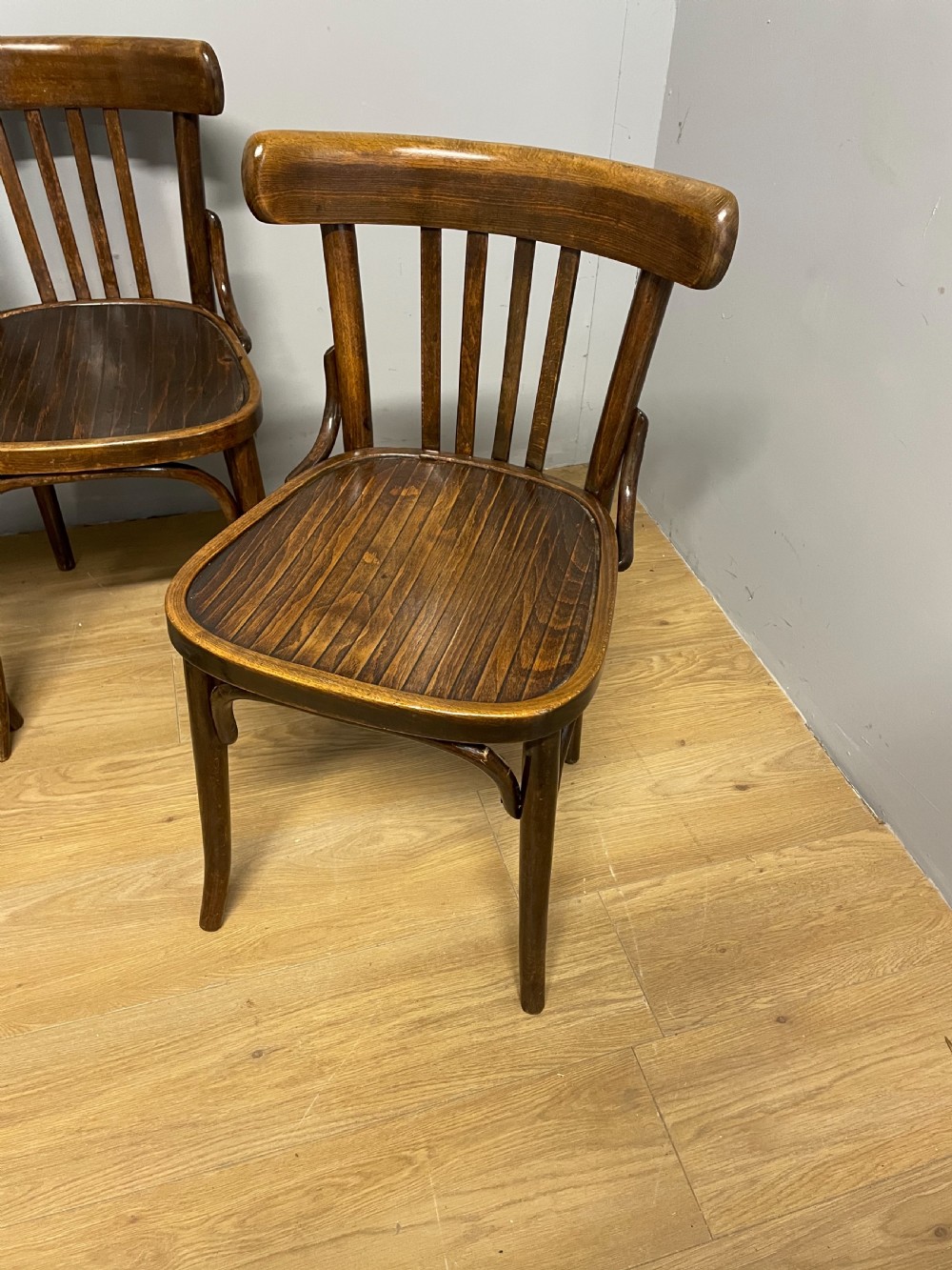 Set of four bentwood cafe chairs  View III