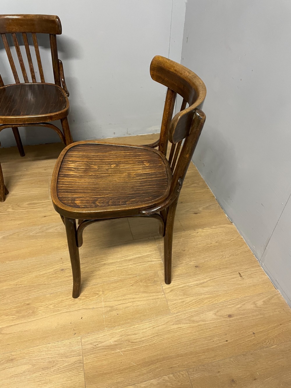 Set of four bentwood cafe chairs  View V