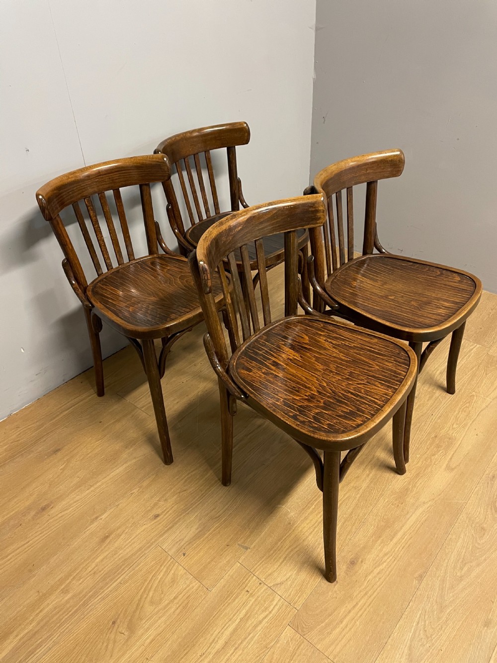 Set of four bentwood cafe chairs  View VI