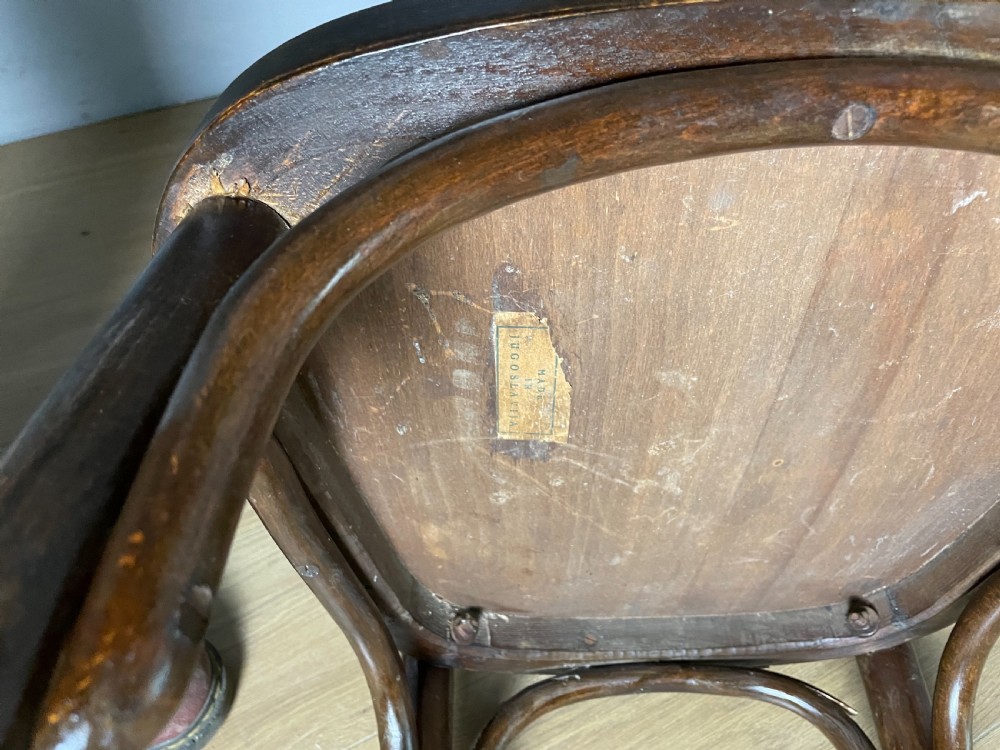 Set of four bentwood cafe chairs  View X
