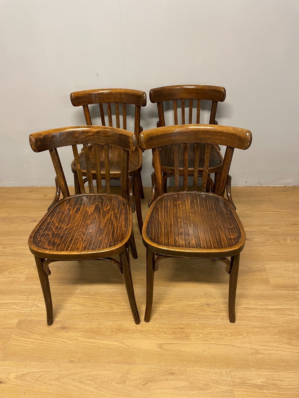 Set of four bentwood cafe chairs  View XI
