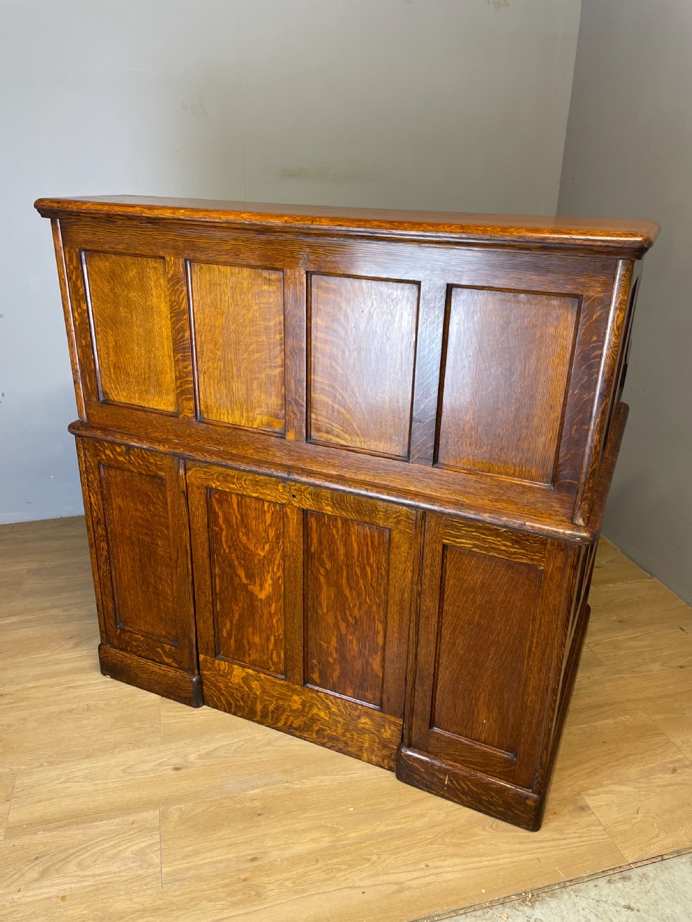 Solid oak roll top desk circa 1900 View XI