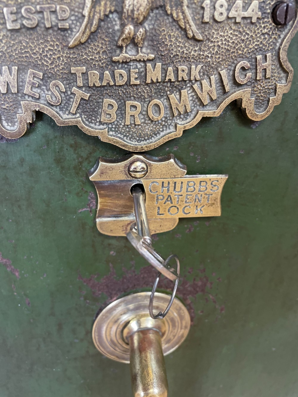 Nineteenth century safe by j Cartwright with keys  View IV