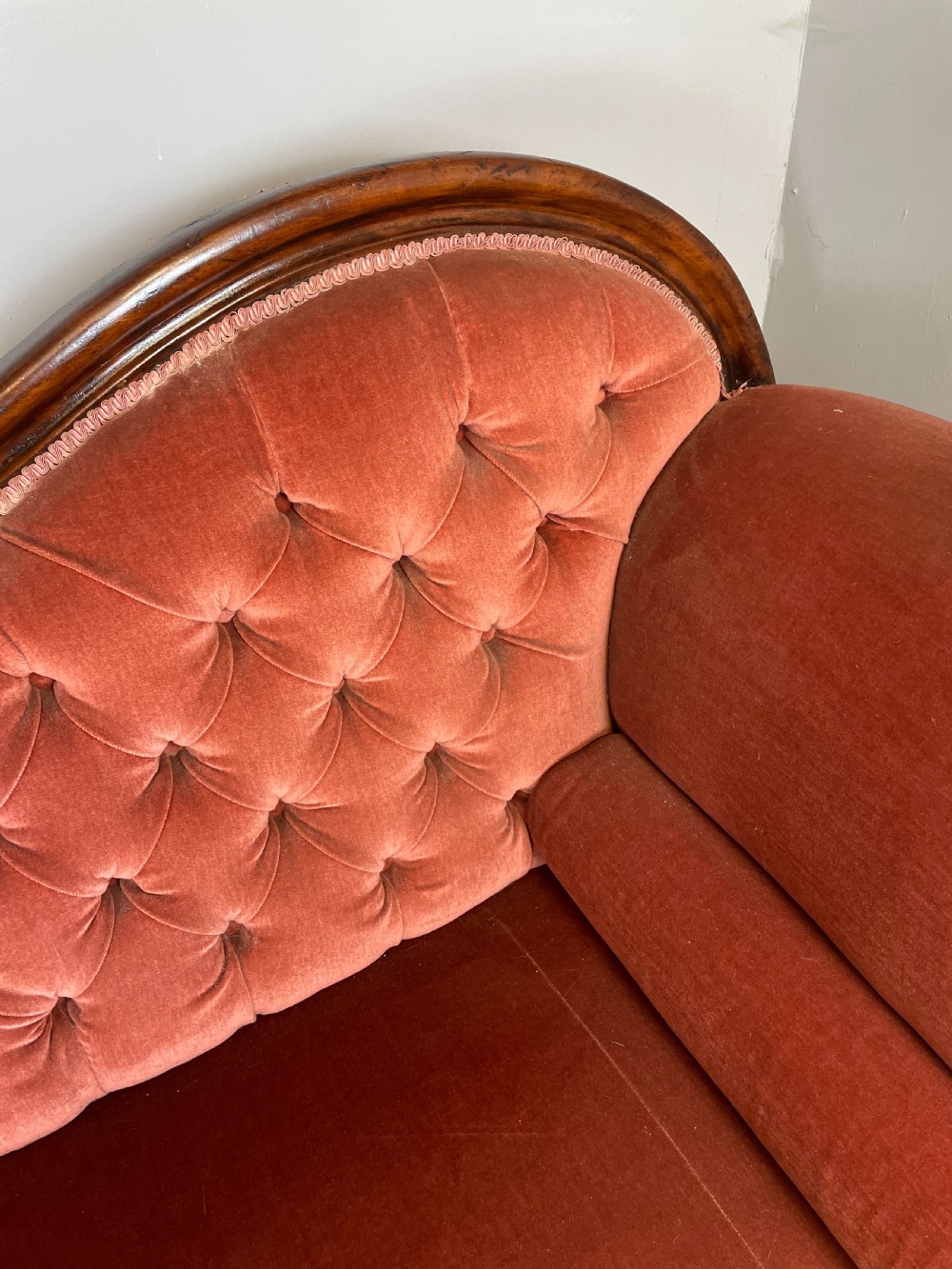 Nineteenth century mahogany framed scroll end sofa  View VII