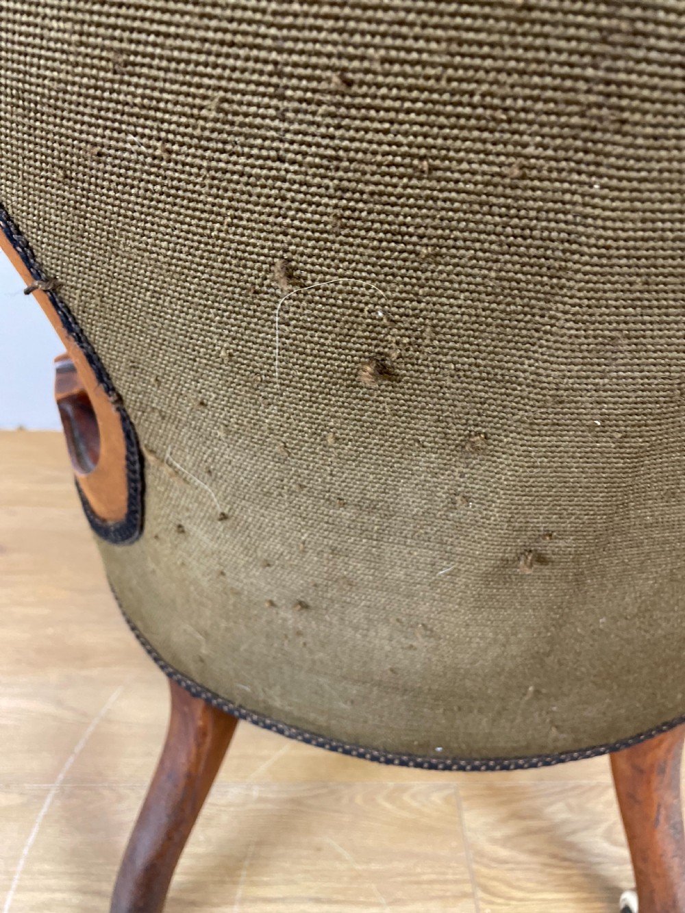Nineteenth century walnut nursing chair  View VII