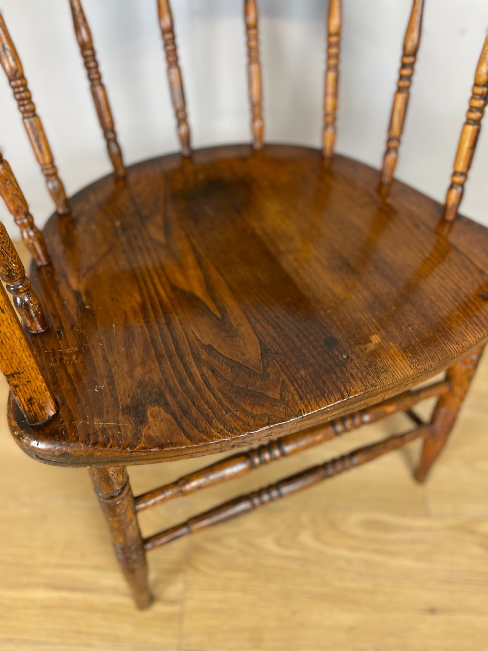 Late nineteenth century small oak Windsor chair  View III